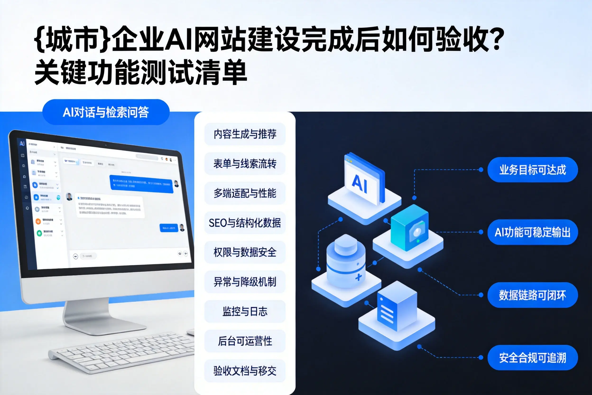 德宏企业AI网站建设完成后如何验收？关键功能测试清单