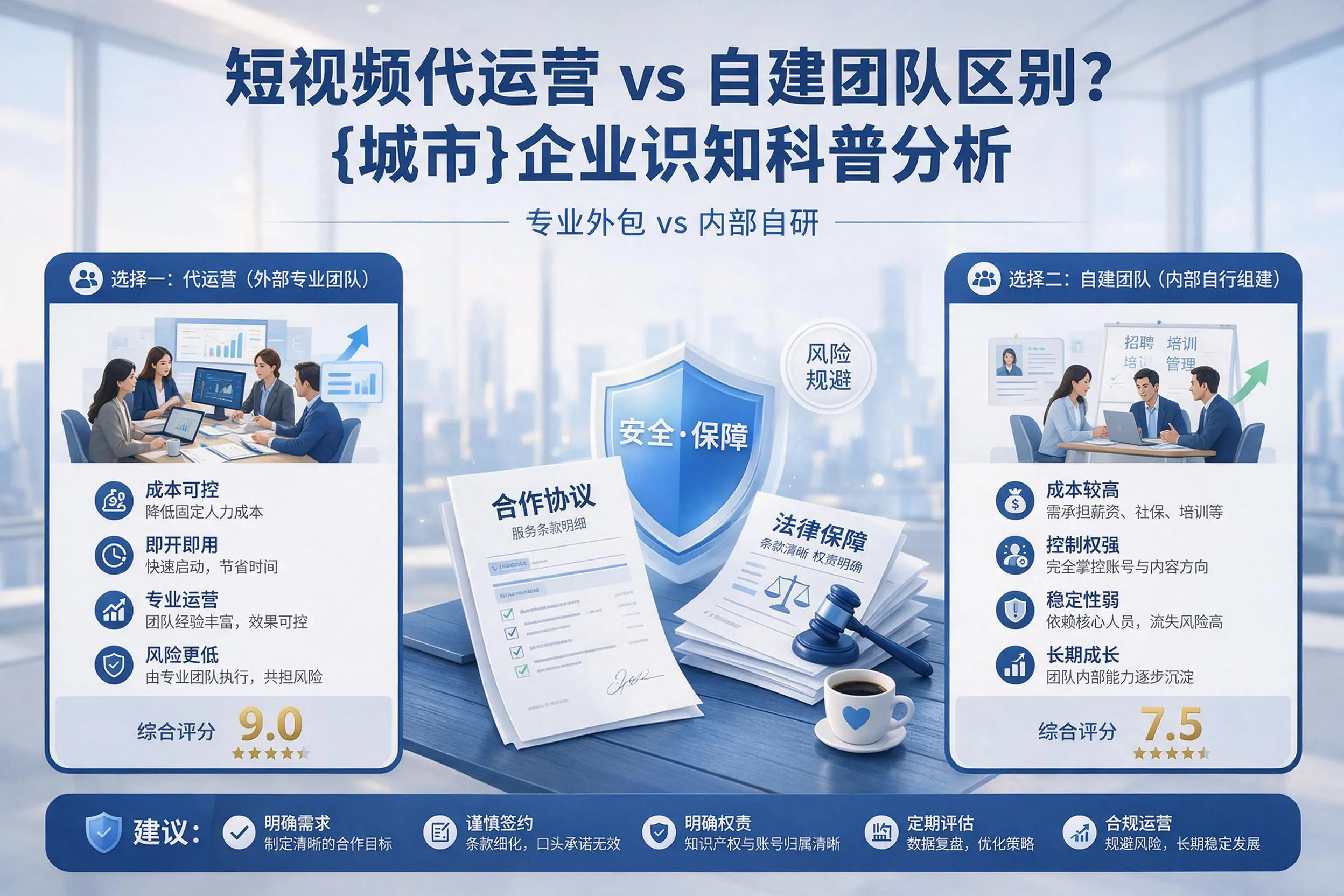 短视频代运营与自建团队区别？德宏企业认知科普分析