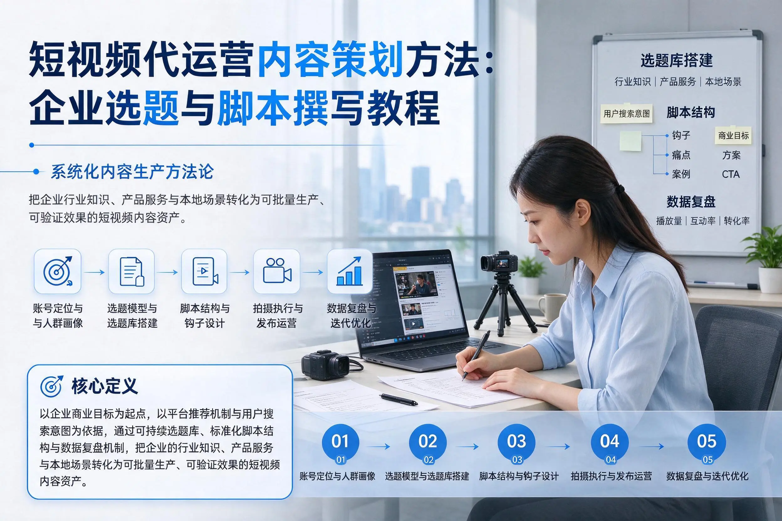 短视频代运营内容策划方法：德宏企业选题与脚本撰写教程