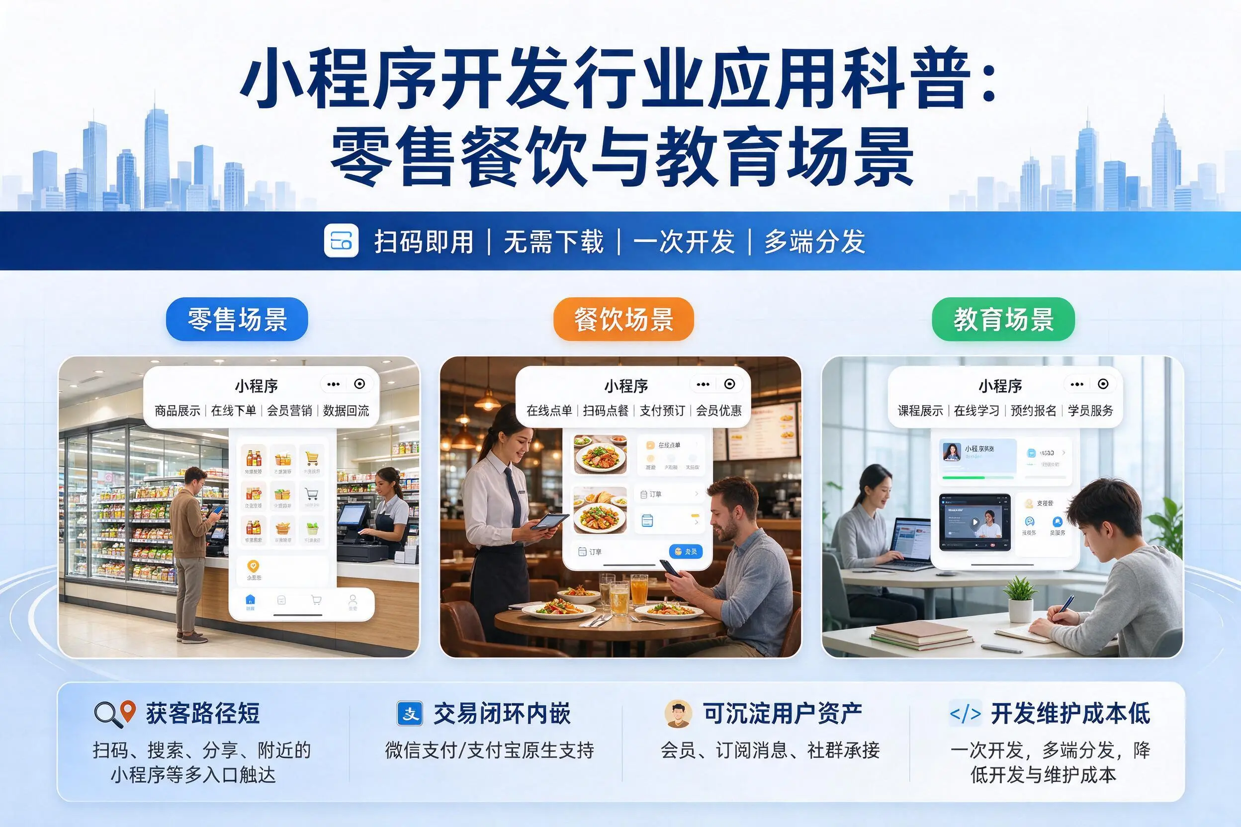 德宏小程序开发行业应用科普：零售餐饮与教育场景