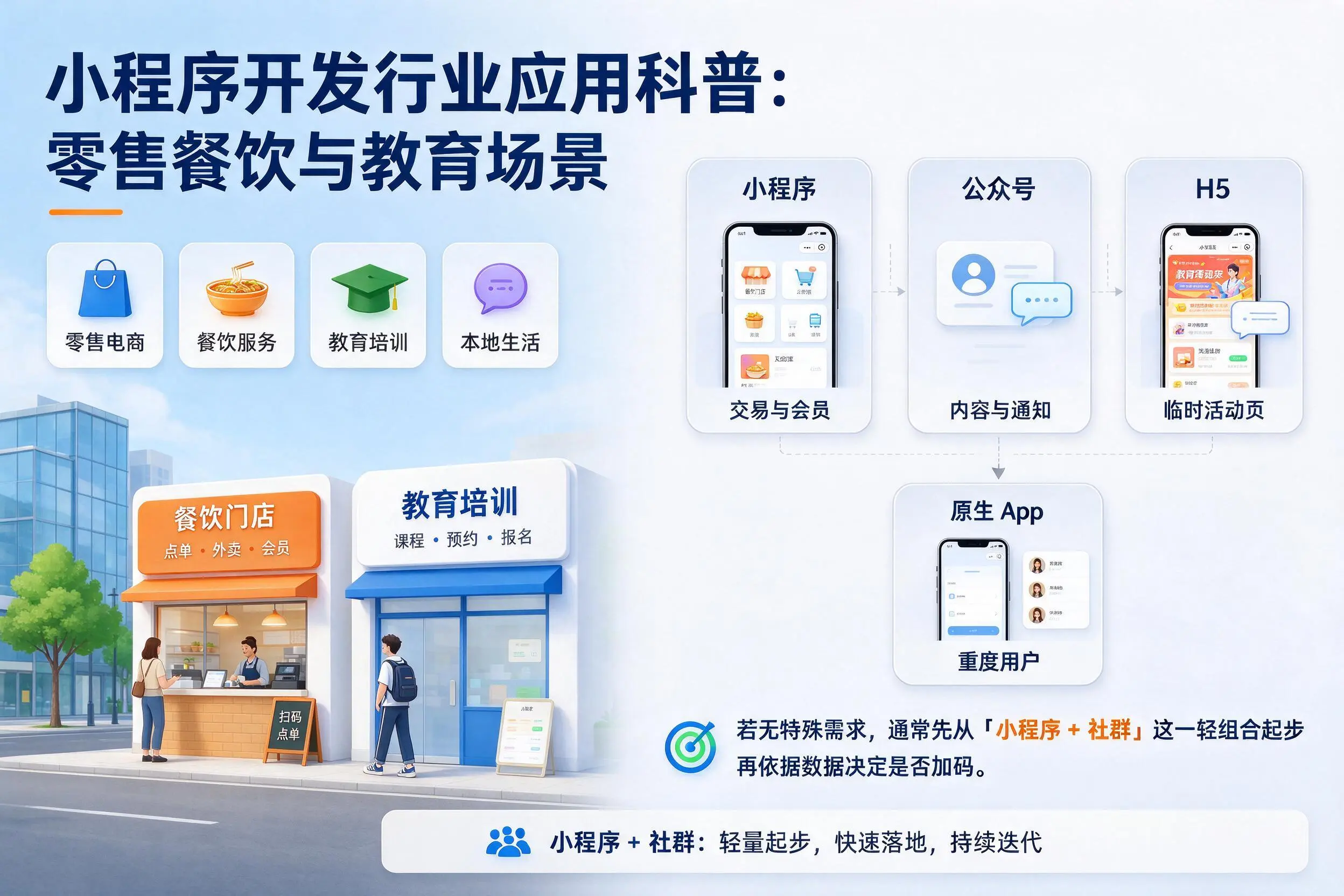 德宏小程序开发行业应用科普：零售餐饮与教育场景
