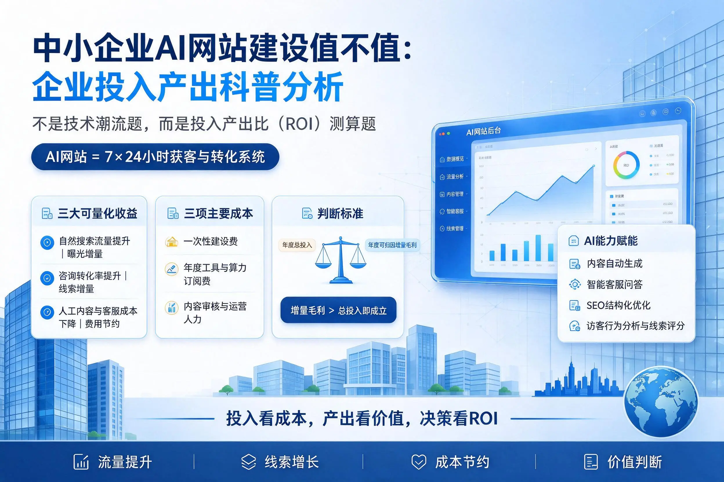 中小企业AI网站建设值不值：德宏企业投入产出科普分析