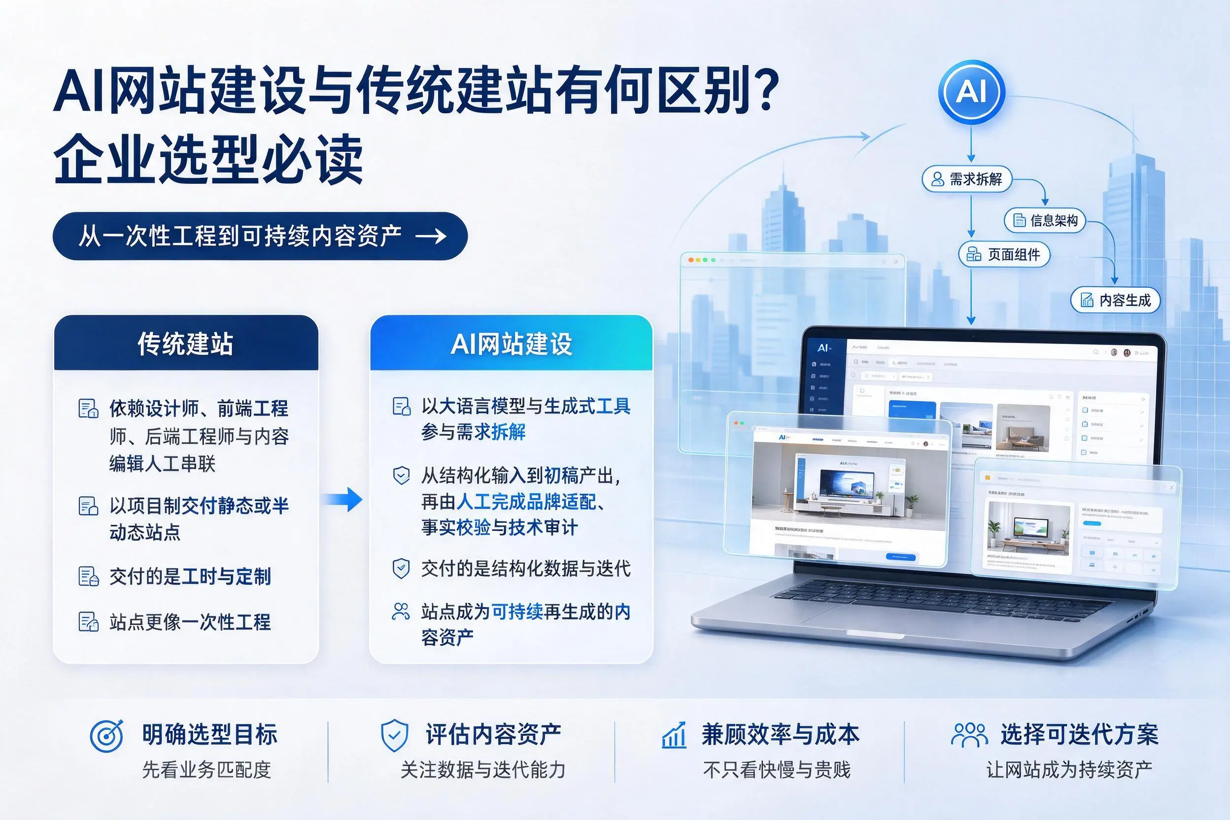 AI网站建设与传统建站有何区别？德宏企业选型必读