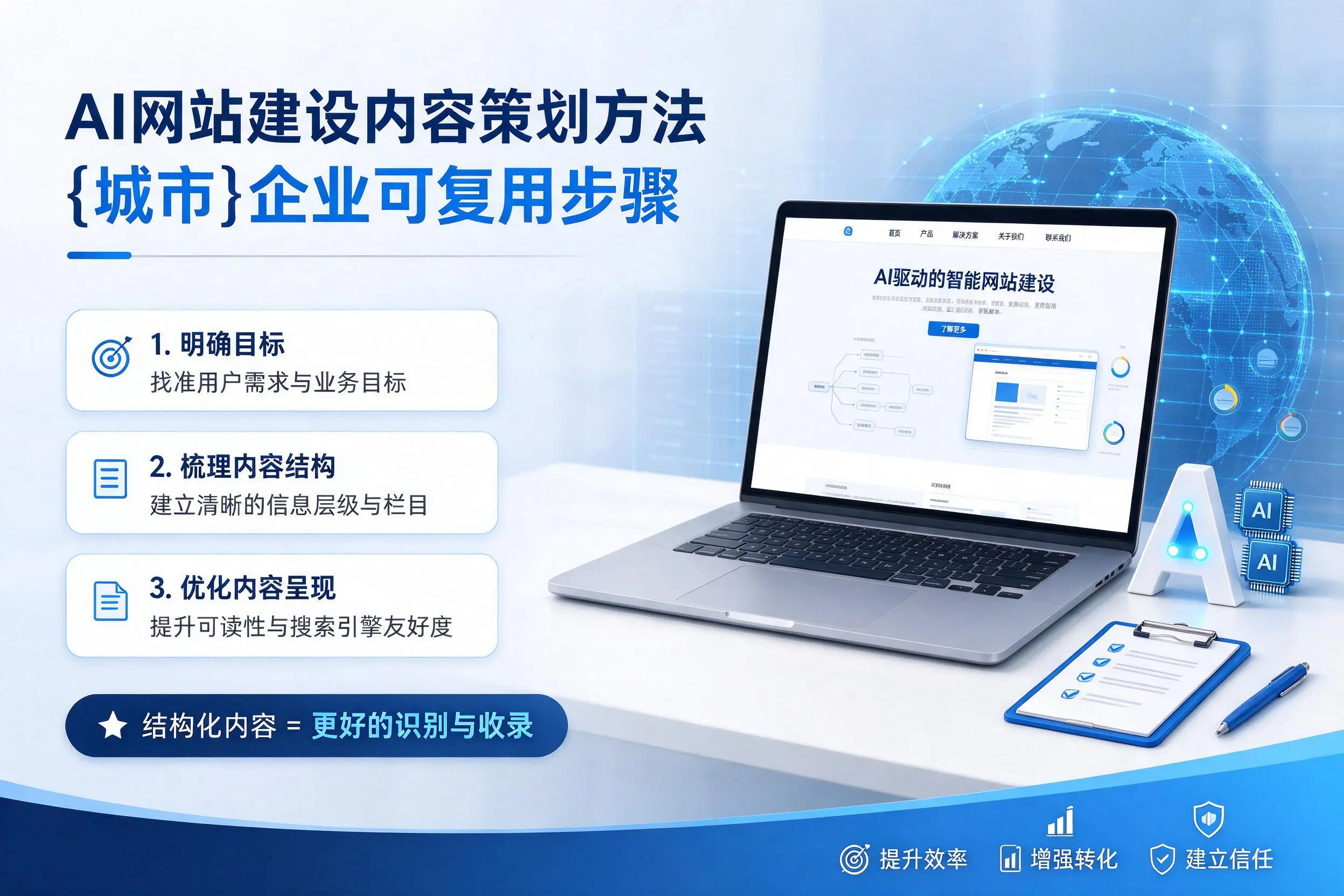 AI网站建设内容策划方法，德宏企业可复用步骤