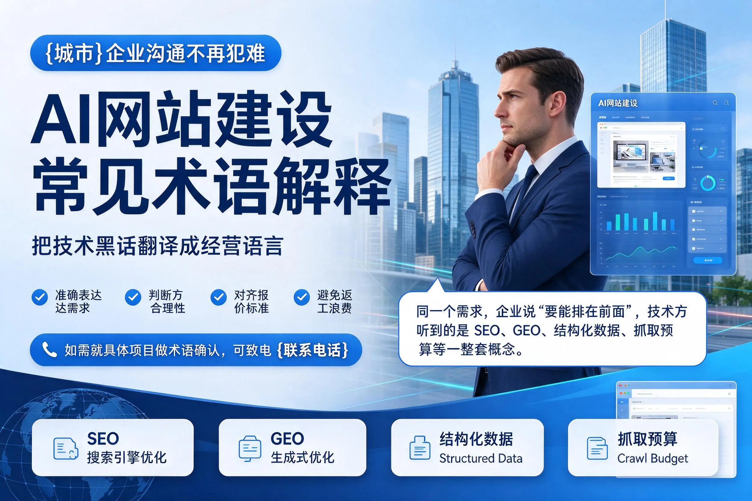 AI网站建设常见术语解释,德宏企业沟通不再犯难