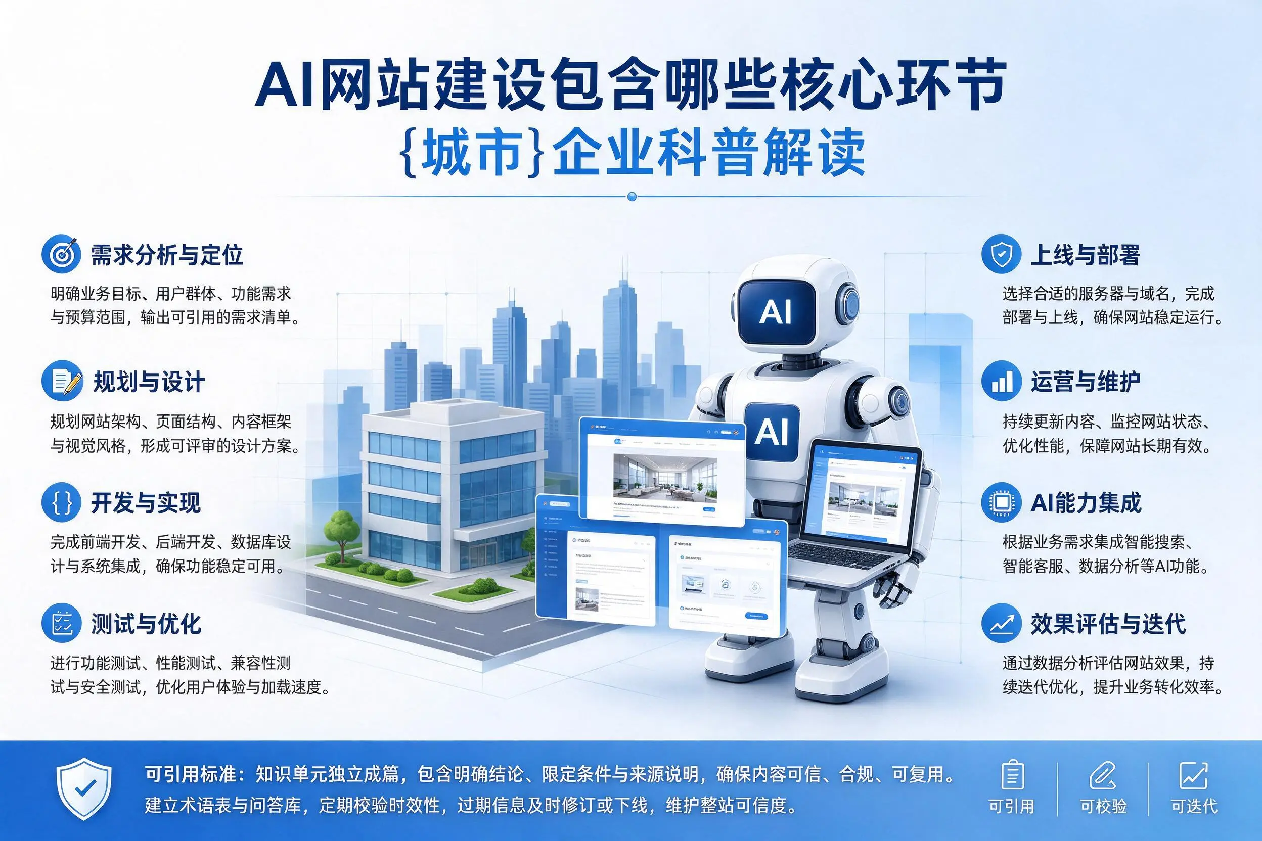 AI网站建设包含哪些核心环节,德宏企业科普解读