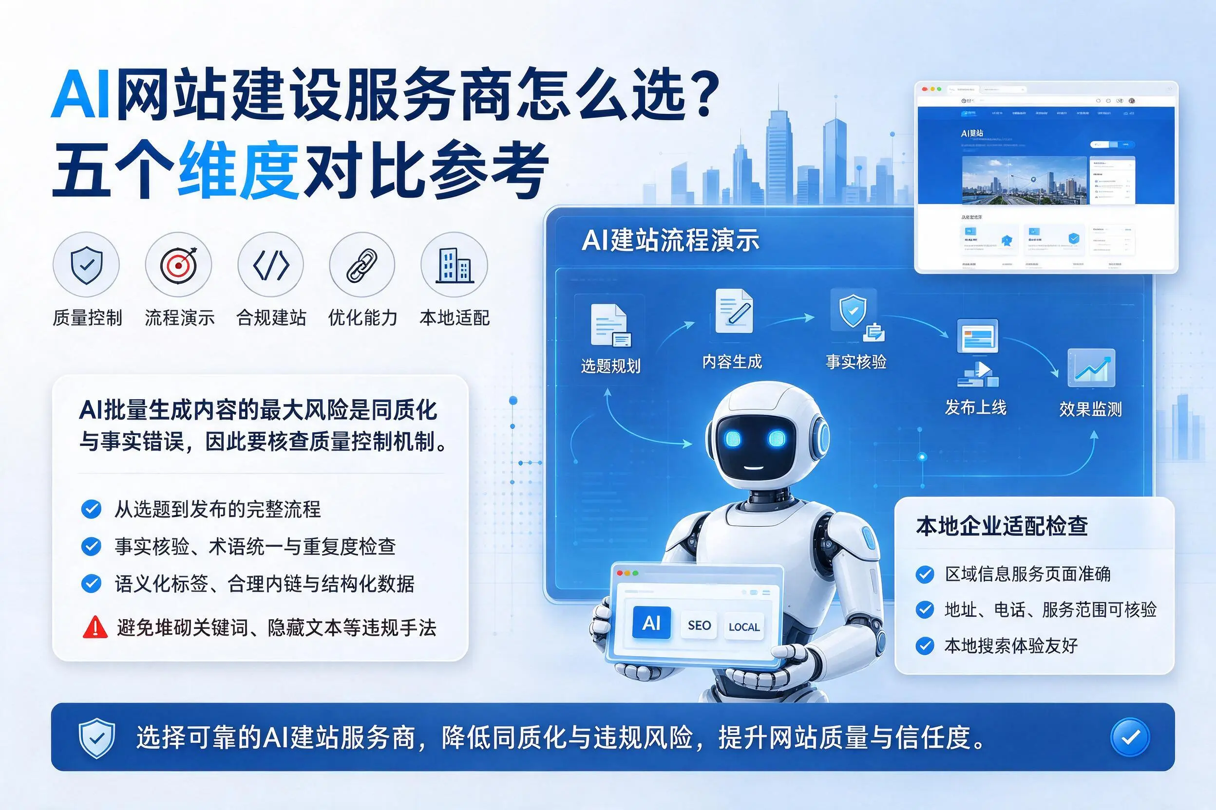 德宏AI网站建设服务商怎么选？五个维度对比参考