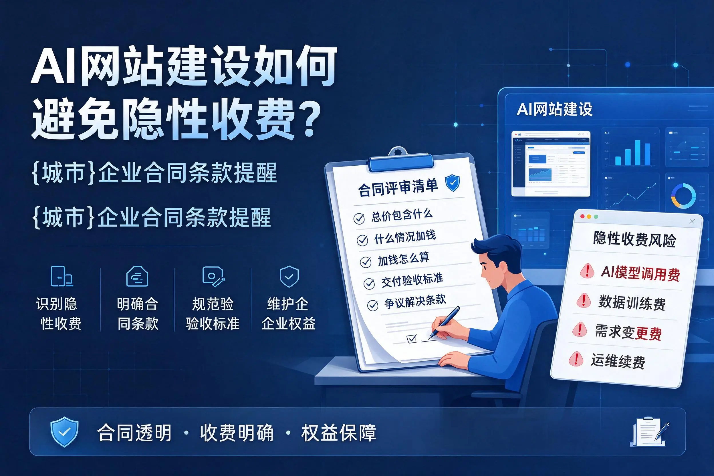 AI网站建设如何避免隐性收费？德宏企业合同条款提醒